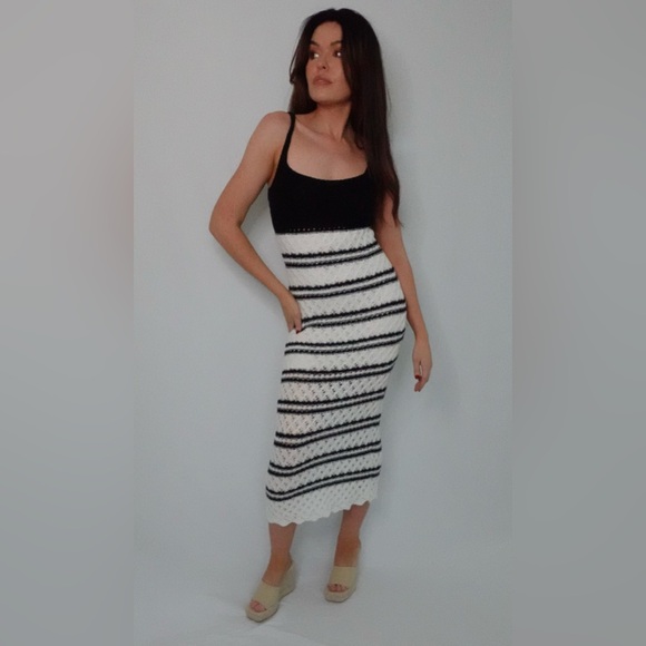 Stripe Me Pretty Crochet Dress - Picture 1 of 4
